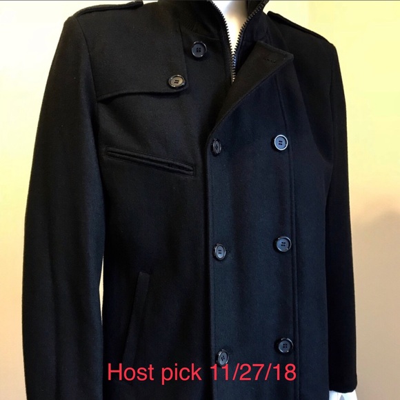Guess Other - NWT Guess men’s wool peacoat large black